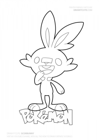 Scorbunny coloring page #pokemongo #pokémon #drawitcute #howtodraw # coloringpages #fanart #wallpap… | Pokemon coloring pages, Cute coloring  pages, Pokemon coloring