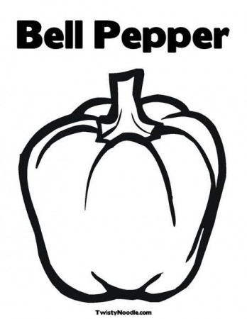 Bell Pepper | Stuffed green peppers, Fruit coloring pages, Vegetable coloring  pages