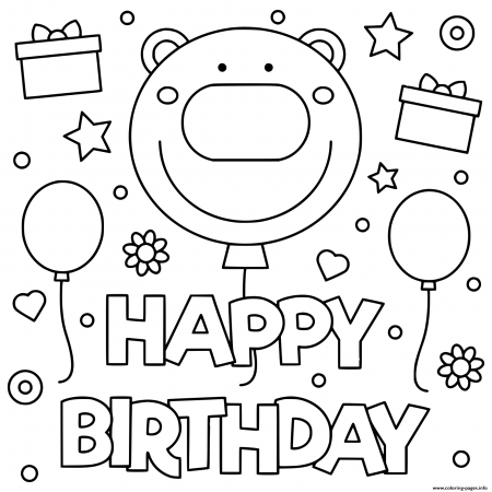 Happy Birthday Coloring Pages Picture Ideas Sheet 1559228570happy Smile Kids  Illustration Printable 16th – Approachingtheelephant