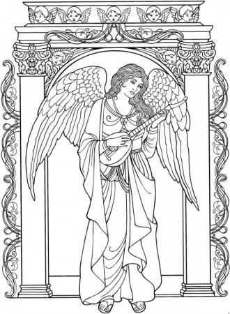 Coloring : 61 Awesome Angel Coloring Pages For Adults Christmas Angel  Coloring Pages‚ Free Printable Angel Coloring Pages For Adults Flowers‚  Free Printable Angel Coloring Pages For Adults or Colorings