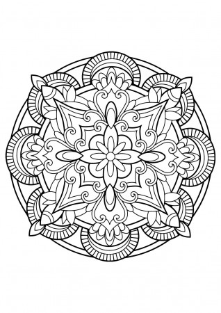 Here are Difficult Mandalas Coloring pages for adults to print for free.  Mandala is a Sanskrit wor… | Space coloring pages, Mandala coloring, Mandala  coloring books