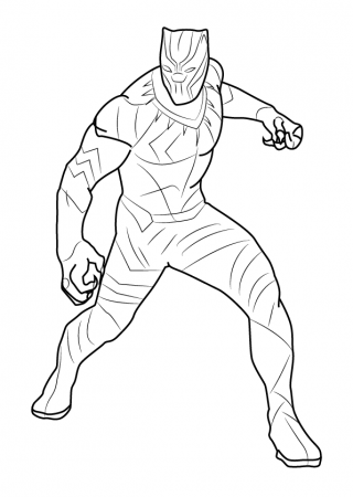 Marvel Black Panther Coloring Page - Free Printable Coloring Pages for Kids
