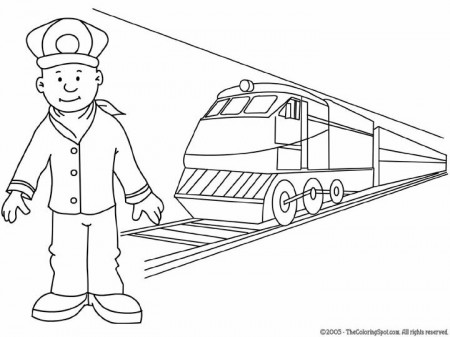 railroad-engineer | Audio Stories for Kids | Free Coloring Pages ...