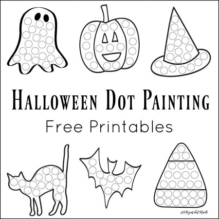 Halloween Dot Painting {Free Printables} - The Resourceful Mama