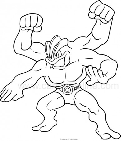 Machamp from Pokemon coloring page