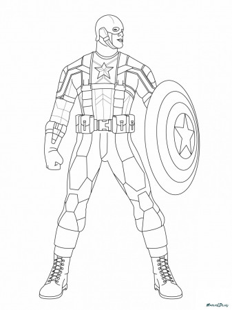 Avengers Infinity War Captain America Coloring Pages | Total Update