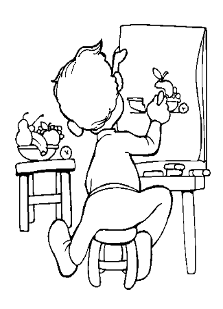 artist coloring pages for kids - Clip Art Library