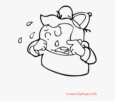 Crying Boy Coloring Pages , Png Download - Children Crying Coloring Page,  Transparent Png - kindpng