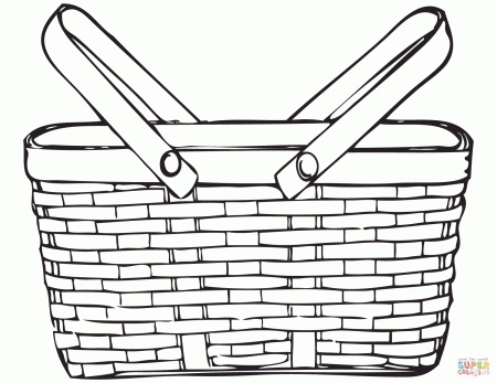 Basket coloring page | Free Printable Coloring Pages