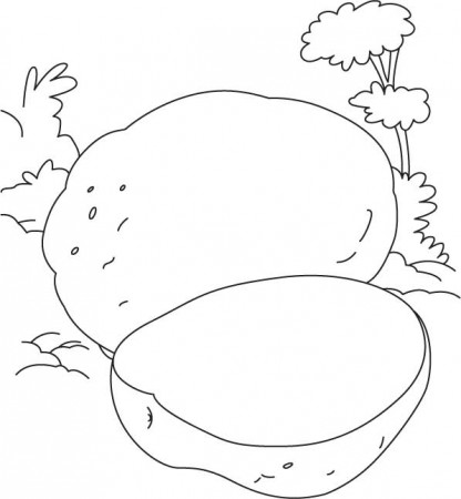One and half potato coloring page | Download Free One and half potato  coloring page for kids | Best Coloring Pages