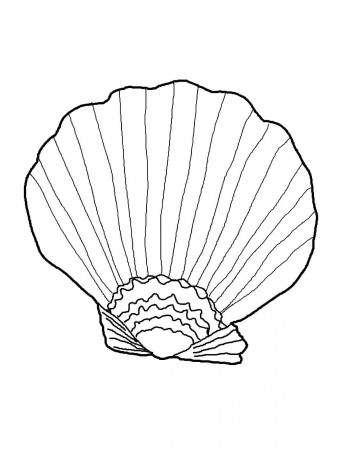 Oyster coloring page - Free printable