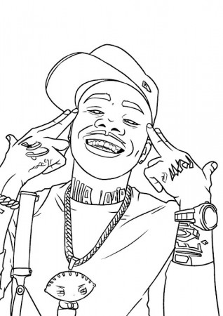 DaBaby coloring page