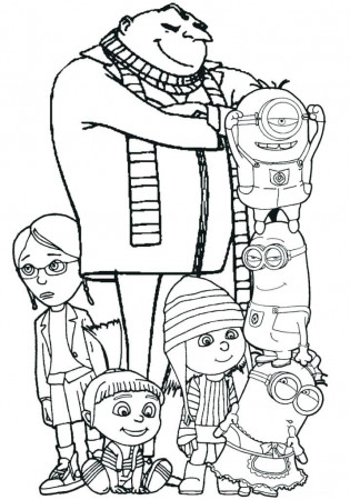 Despicable Me Characters Coloring Page - Free Printable Coloring Pages for  Kids