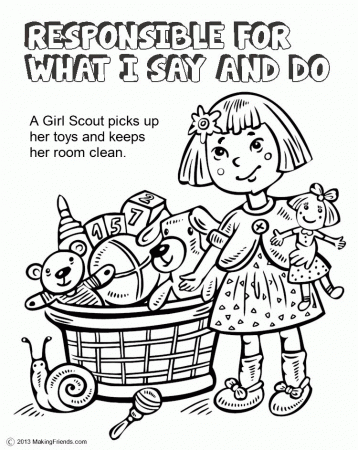The Law, Responsible for What I Say and Do Coloring Page - MakingFriends