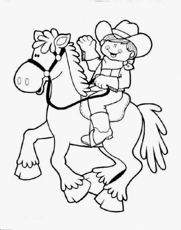 Cowboy Coloring Sheets | Free Coloring Sheet