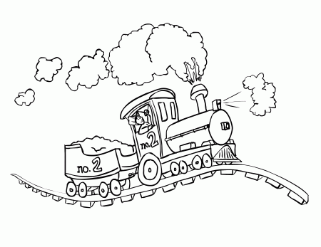 Simple Train Coloring Pages - GetColoringPages.com