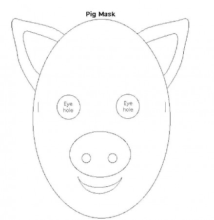 Online coloring pages Mask, Coloring Mask of a pig Masks.