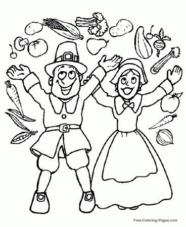 Thanksgiving coloring sheets - 32