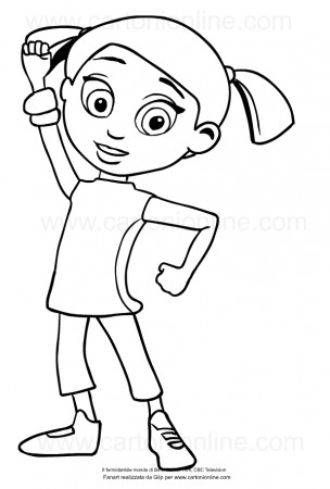 Drawing of Bo from Bo on the Go coloring page