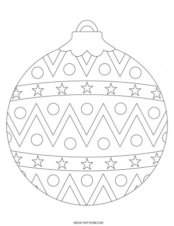 Christmas Ornament Coloring Pages - Kids Activity Zone