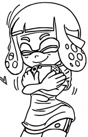 Coloring page Splatoon : Pink Inkling 15