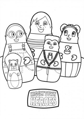 Everybodys Happy In Higglytown Heroes Coloring Page : Coloring Sky | Coloring  pages, Coloring pages for kids, Online coloring pages
