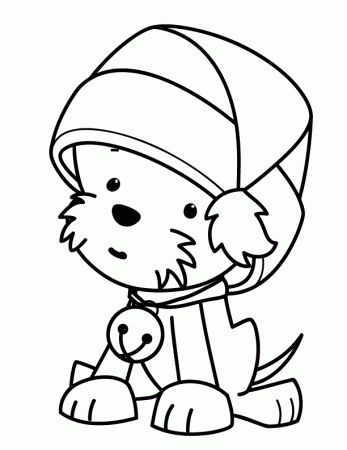 Christmas Coloring Pages Of Cartoon Dogs - Coloring Pages For All Ages