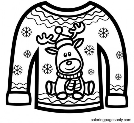 Christmas Sweater Coloring Pages ...