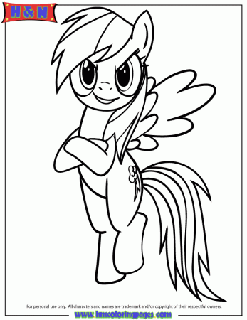 Rainbow Dash Pony Coloring Page | Free Printable Coloring Pages