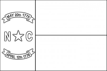 North Carolina Flag coloring page