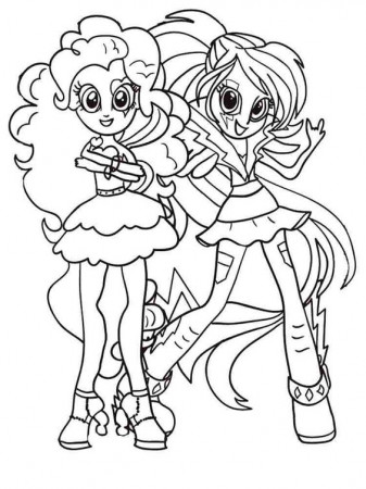 My Little Pony Apple And Pinkie Pie Coloring Page - My ...