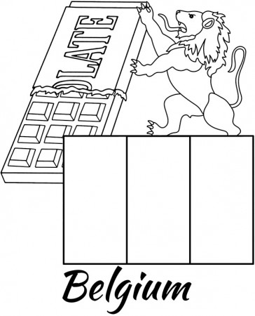Flag of Belgium coloring page ...