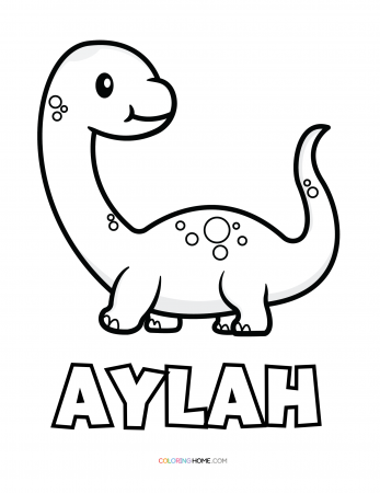 Aylah dinosaur coloring page