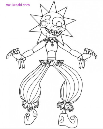 FNAF Moon and Sun Coloring Pages ...