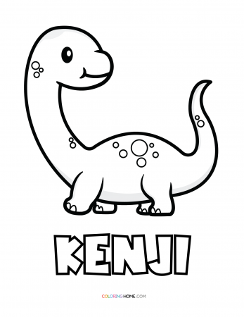 Kenji dinosaur coloring page