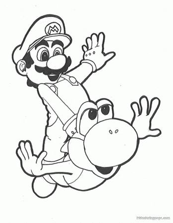 Yoshi Coloring Pages | Forcoloringpages.com