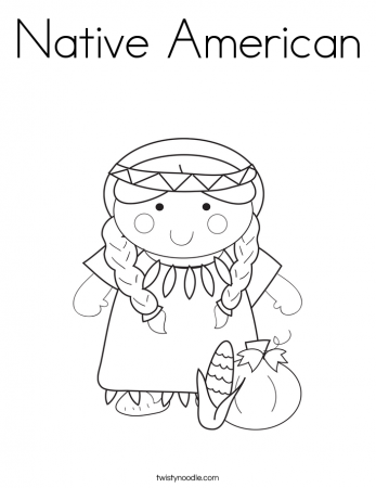 Native American Coloring Page - Twisty Noodle
