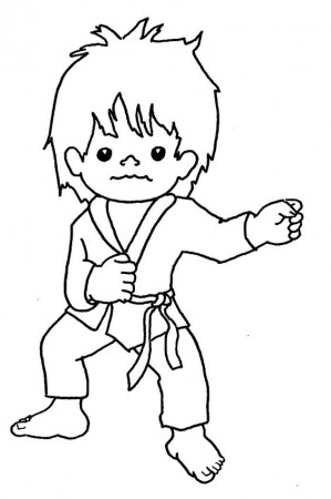 Taekwondo Coloring Page