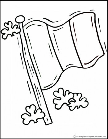 Flag Of Ireland Coloring Page