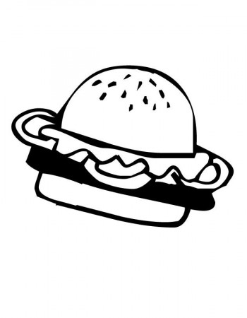 Hamburger Coloring Page