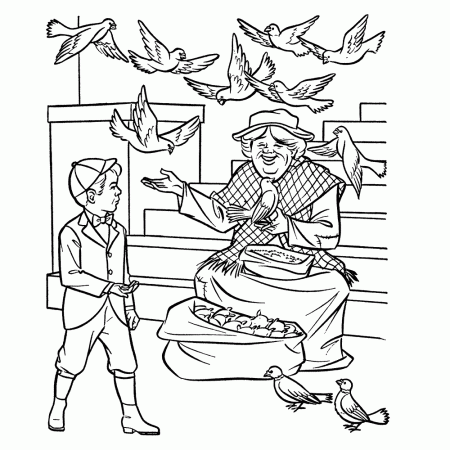 Mary Poppins coloring pages