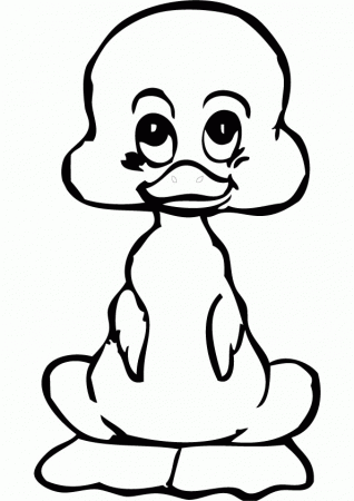 Baby Duck - Coloring Pages for Kids and for Adults