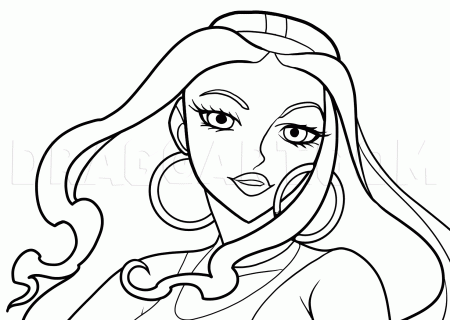 How to Draw Doja Cat, Coloring Page, Trace Drawing