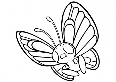 012 Butterfree - high-quality free coloring from the category: Pokemon.  More printable pictures… | Pokemon coloring sheets, Pokemon coloring pages,  Pokemon coloring