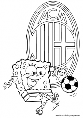 AC Milan Spongebob coloring pages