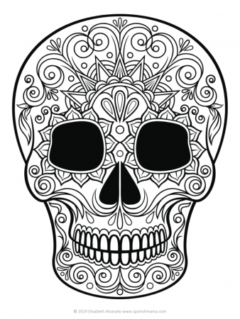 Coloring : 41 Fabulous Day Of The Dead Skull Coloring Page Picture  Inspirations Sugar Skull Coloring Page‚ Day Of The Dead Skull Coloring Page  Cross Country‚ Day Of The Dead Skull Coloring