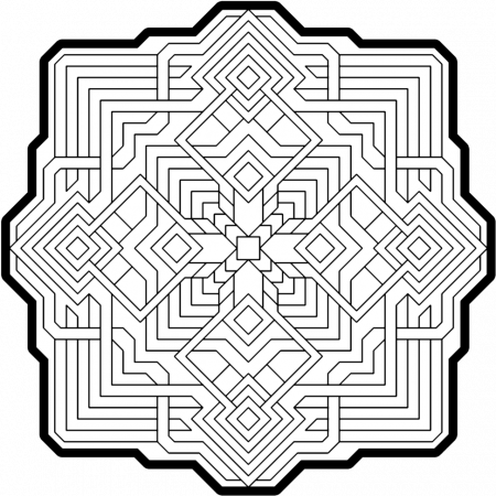 Download Geometry Coloring Pages-coloring For Grown Ups - Mandala Sacred Geometry  Geometric PNG Image with No Background - PNGkey.com