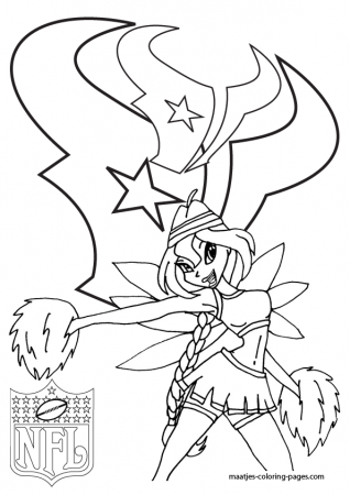 Houston Texans - Winx Cheerleader - Coloring Pages