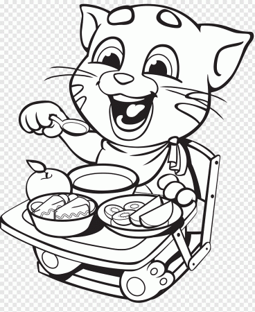 Talking Angela Coloring book Tom Cat Talking Tom Colouring Pages ...