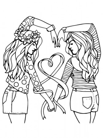 Best Friends Coloring Pages - Free Printable Coloring Pages for Kids